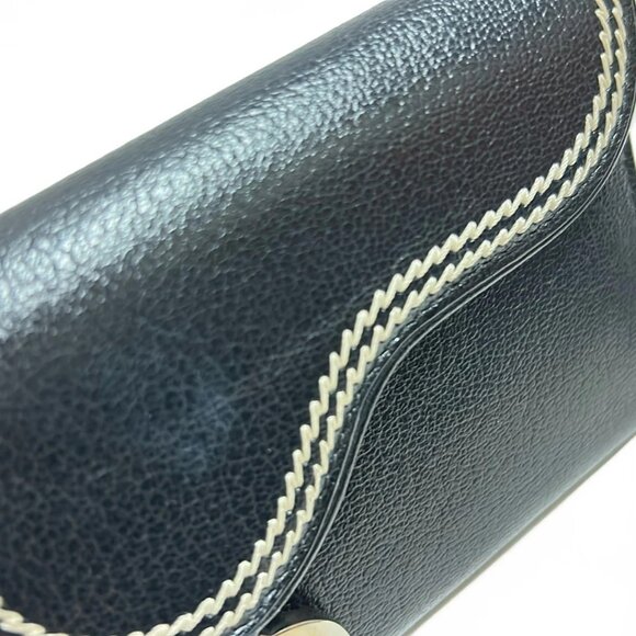 Auth DIOR/ChristianDior - Black Leather Business Card Holder - Picture 6 of 6